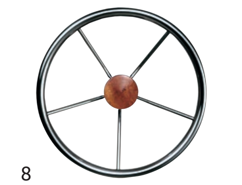 Yamaha Steering Wheel 350mm 5Spoke Stainless 3/4" taper YMM24006